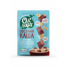 Овсяная молочная каша шоколадные кусочки, 40 г